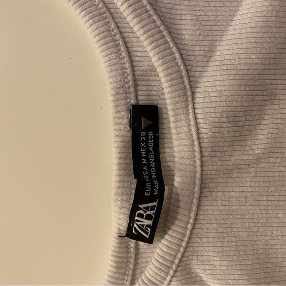 Zara high neck white tank top - Picture 3 of 3